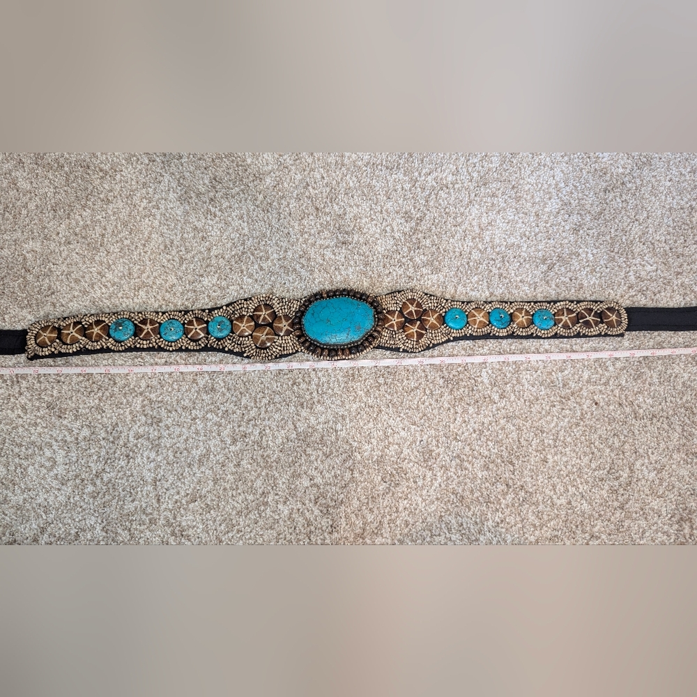 Turquoise and Brown Western Belt Chico's